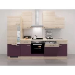 Flex-Well Exclusiv Küchenzeile Focus 280 Cm Akazie Nachbildung Aubergine -Küchenwerkzeug – los geht’s! 51 block p8441 focus neu 1