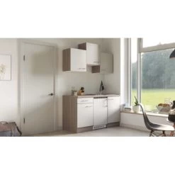 Flex-Well Exclusiv Singleküche Eico 150 Cm Magnolienweiß - Tennessee Eiche