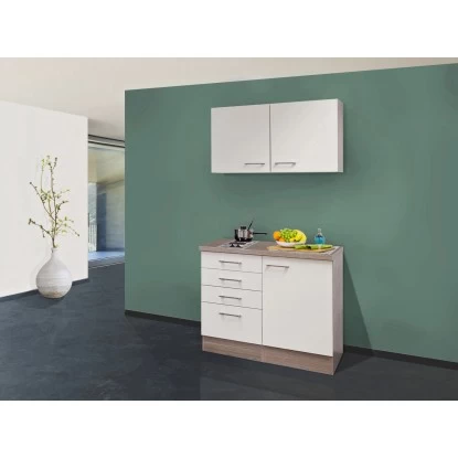 Flex-Well Exclusiv Miniküche Eico 100 Cm Magnolienweiß-Tennessee Eiche 5 Flex-Well Exclusiv Miniküche Eico 100 Cm Magnolienweiß-Tennessee Eiche – Bild 3