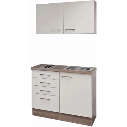 Flex-Well Exclusiv Miniküche Eico 100 Cm Magnolienweiß-Tennessee Eiche 4 Flex-Well Exclusiv Miniküche Eico 100 Cm Magnolienweiß-Tennessee Eiche – Bild 2