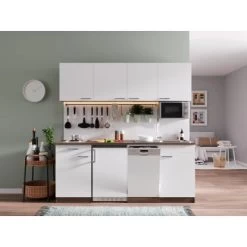 Respekta Küchenzeile KB195EYWMI 195 Cm Weiß-Eiche York Nachbildung -Küchenwerkzeug – los geht’s! 5208475 4384 4