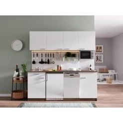 Respekta Küchenzeile KB195EYWMIC 195 Cm Weiß-Eiche York Nachbildung -Küchenwerkzeug – los geht’s! 5208491 4384 4