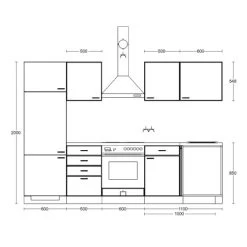 Flex-Well Classic Winkelküche Wito 280 Cm Weiß -Küchenwerkzeug – los geht’s! 5259288 VM01