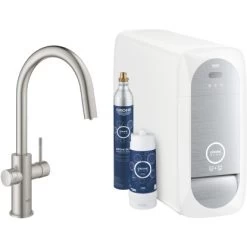 Grohe Blue Home C-Auslauf Starter Kit Supersteel