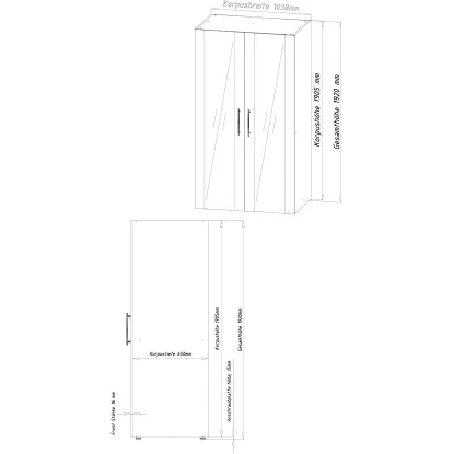 Respekta Schrankküche SKWGMIC Reversibel Grau-Weiß 6 Respekta Schrankküche SKWGMIC Reversibel Grau-Weiß – Bild 4