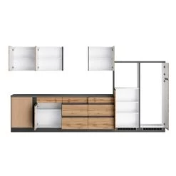 Held Möbel Winkelküche Turin 360 X 240 Cm Wotaneiche-Graphit Ohne E-Geräte -Küchenwerkzeug – los geht’s! 5340 11016600 1133.6310 2a