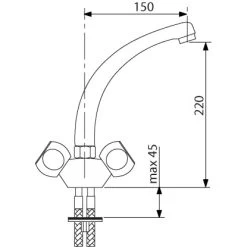 Sanitop-Wingenroth Zweigriff-Küchenarmatur Como Chrom -Küchenwerkzeug – los geht’s! 534286 3711 3