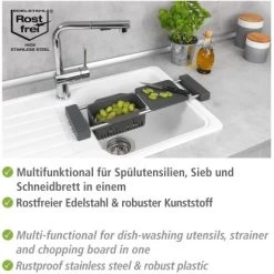Wenko Spülbecken-Organizer Spülen-Caddy Cami Ausziehbar -Küchenwerkzeug – los geht’s! 534924 1068 03