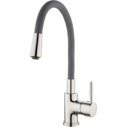 Verosan Küchenarmatur Barcelona Chrom Schlauch Grau