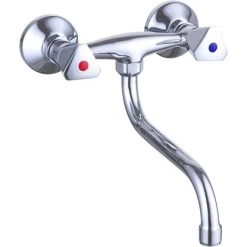 Verosan Wandspültisch-Zweigriffarmatur Kopenhagen Chrom