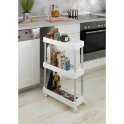 Wenko Haushalts- Und Badwagen Mino Servierwagen Haushaltswagen Mit 3 Ablagen -Küchenwerkzeug – los geht’s! 548133 1068 04 1