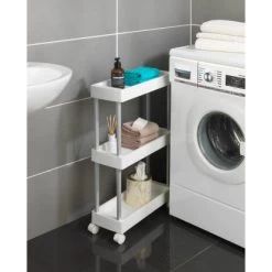 Wenko Haushalts- Und Badwagen Mino Servierwagen Haushaltswagen Mit 3 Ablagen -Küchenwerkzeug – los geht’s! 548133 1068 05 1