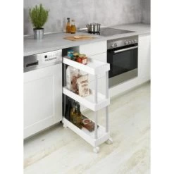 Wenko Haushalts- Und Badwagen Mino Servierwagen Haushaltswagen Mit 3 Ablagen -Küchenwerkzeug – los geht’s! 548133 1068 06 1