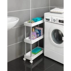 Wenko Haushalts- Und Badwagen Mino Servierwagen Haushaltswagen Mit 3 Ablagen -Küchenwerkzeug – los geht’s! 548133 1068 07 1