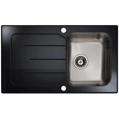 OBI Glasspüle 50 Cm X 86 Cm Schwarz 3 OBI Glasspüle 50 Cm X 86 Cm Schwarz