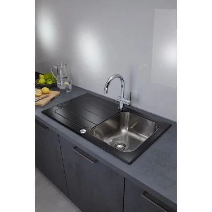 OBI Glasspüle 50 Cm X 86 Cm Schwarz 4 OBI Glasspüle 50 Cm X 86 Cm Schwarz – Bild 2