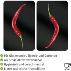 Wenko Herdabdeckplatten Universal Hot Peperoni 2er-Set Mehrfarbig -Küchenwerkzeug – los geht’s! 580693 1068 03