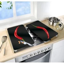 Wenko Herdabdeckplatten Universal Hot Peperoni 2er-Set Mehrfarbig -Küchenwerkzeug – los geht’s! 580693 1068 07