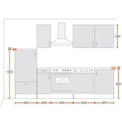 Menke Küchenzeile 270 Cm Weiß Hochglanz Sonoma-Eiche Nachbildung -Küchenwerkzeug – los geht’s! 5880612 4719 mkprmzf270pl