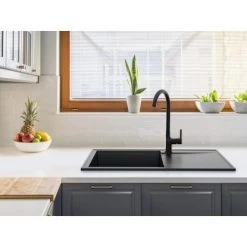 Miló Einbauspüle Granitverbundstoff Palladio 86 Schwarz -Küchenwerkzeug – los geht’s! 5903140018094 30