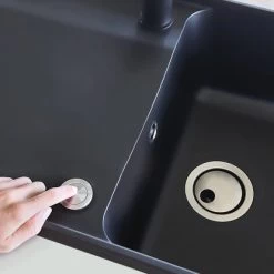 Miló Einbauspüle Granitverbundstoff Piu 78 Schwarz -Küchenwerkzeug – los geht’s! 5903140018131 40