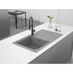 Miló Einbauspüle Granitverbundstoff Luxuria 86 Grau -Küchenwerkzeug – los geht’s! 5903140018285 30