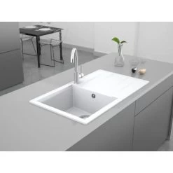 Miló Einbauspüle Granitverbundstoff Luxuria 86 Weiß -Küchenwerkzeug – los geht’s! 5903140018292 30