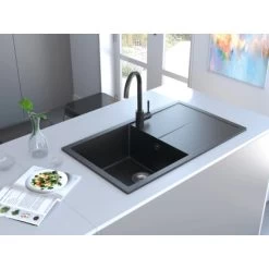 Miló Einbauspüle Granitverbundstoff Adore 86 Lava-Anthrazit -Küchenwerkzeug – los geht’s! 5903140019077