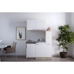 Respekta Miniküche MK130ESWOSC 130 Cm Weiß-Eiche Sägerau Nachbildung -Küchenwerkzeug – los geht’s! 6298004 4384 4