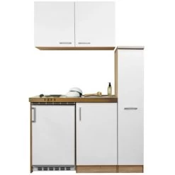 Respekta Miniküche MK130ESWOS 130 Cm Weiß-Eiche Sägerau Nachbildung -Küchenwerkzeug – los geht’s! 6298020 4384 5