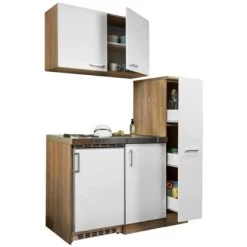 Respekta Miniküche MK130ESWOS 130 Cm Weiß-Eiche Sägerau Nachbildung -Küchenwerkzeug – los geht’s! 6298020 4384 6