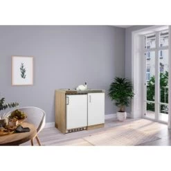 Respekta Miniküche MK100ESWC 100 Cm Weiß-Eiche Sägerau Nachbildung -Küchenwerkzeug – los geht’s! 6298244 4384 7