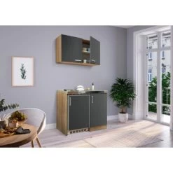 Respekta Miniküche MK100ESGOS 100 Cm Grau-Eiche Sägerau Nachbildung -Küchenwerkzeug – los geht’s! 6298491 4384 4