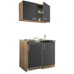 Respekta Miniküche MK100ESGOS 100 Cm Grau-Eiche Sägerau Nachbildung -Küchenwerkzeug – los geht’s! 6298491 4384 6