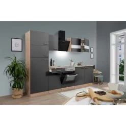 Respekta Küchenzeile KB270ESGCGKE 270 Cm Grau-Eiche Sägerau Nachbildung Glänzend -Küchenwerkzeug – los geht’s! 6347470 KB270ESGCGKE 01