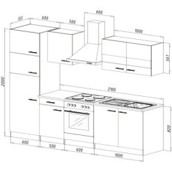 Respekta Küchenzeile KB270ESGCGKE 270 Cm Grau-Eiche Sägerau Nachbildung Glänzend -Küchenwerkzeug – los geht’s! 6347470 KB270ESGCGKE 03