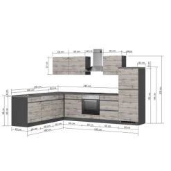 Held Möbel Winkelküche Turin 240 X 300 Cm Graphit-Wotaneiche Mit E-Geräten -Küchenwerkzeug – los geht’s! 64160 11016600 1115.6311 5