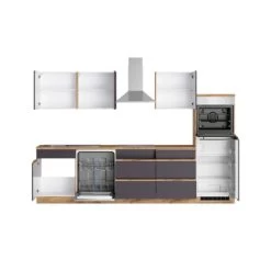 Held Möbel Küchenzeile Turin 300 Cm Graphit-Wotaneiche Mit E-Geräten -Küchenwerkzeug – los geht’s! 64665 11016600 1120.6311 2