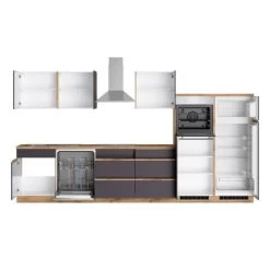 Held Möbel Küchenzeile Turin 360 Cm Graphit-Wotaneiche Mit E-Geräten -Küchenwerkzeug – los geht’s! 64970 11016600 1126.6311 2