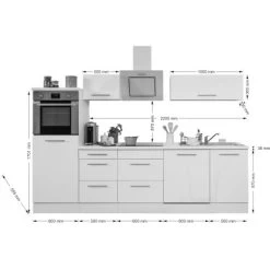 Respekta Premium Küchenzeile RP280HWW42060BS 280 Cm Hochglanz Weiß -Küchenwerkzeug – los geht’s! 652277 4384 04