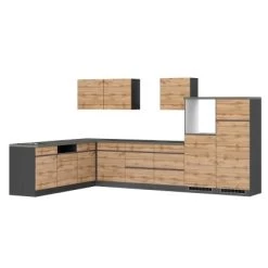 Held Möbel Winkelküche Turin 360 X 240 Cm Wotaneiche-Graphit Ohne E-Geräte -Küchenwerkzeug – los geht’s! 65340 11016600 1133.6310 1