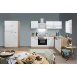 Respekta Winkelküche KBL310ESWS 310 Cm Weiß-Eiche Sonoma Sägerau Nachbildung -Küchenwerkzeug – los geht’s! 6862304 KBL310ESWSC 01