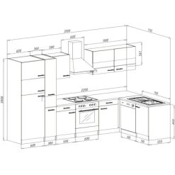 Respekta Winkelküche KBL310ESWS 310 Cm Weiß-Eiche Sonoma Sägerau Nachbildung -Küchenwerkzeug – los geht’s! 6862304 KBL310ESWSC 04