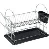 Wenko Geschirrabtropfer Premium Duo Schwarz-Chrom 36 Cm X 50 Cm X 24 Cm -Küchenwerkzeug – los geht’s! 686734 1068 1