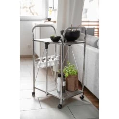 Wenko Servierwagen Liky Holzdekor Zusammenklappbar -Küchenwerkzeug – los geht’s! 686865 1068 08