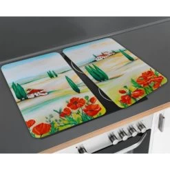Wenko Herdabdeckplatte Universal Toscana 2er-Set Für Alle Herdarten -Küchenwerkzeug – los geht’s! 686912 1068 03