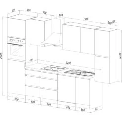 Respekta Premium Küchenzeile GLRP330HESGOES Grifflos 330 Cm Grau Eiche Säger. NB -Küchenwerkzeug – los geht’s! 7014640 4384 2