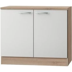Optifit Spülenunterschrank Dakar286 100 Cm Weiß Seidenglanz