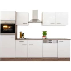 Respekta Küchenzeile Ohne E-Geräte 280 Cm Weiß Seidengl.-Eiche York -Küchenwerkzeug – los geht’s! 7053788 4384 LBKB280EYW 04