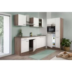 Respekta Küchenzeile Ohne E-Geräte 300 Cm Weiß Seidengl.-Eiche York -Küchenwerkzeug – los geht’s! 7053911 4384 LBKB300EYW 03